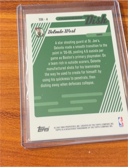 2007 Topps Trademark Moves Dish #TDI-4 Delonte West — front