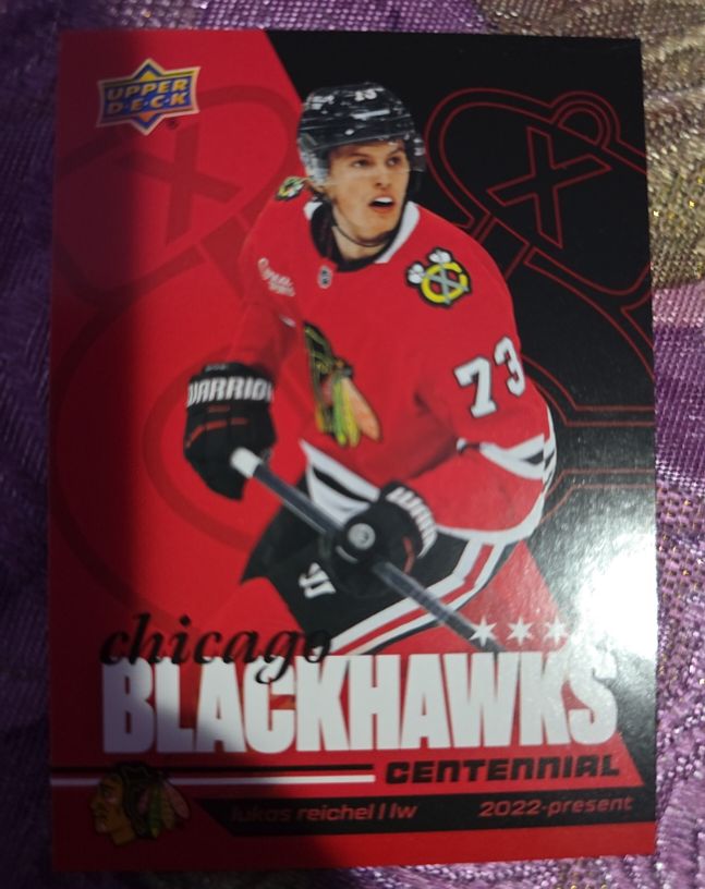 2025-26 Upper Deck Chicago Blackhawks Centennial #13 Lukas Reichel — front