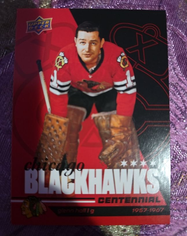 2025-26 Upper Deck Chicago Blackhawks Centennial #68 Glenn Hall — front