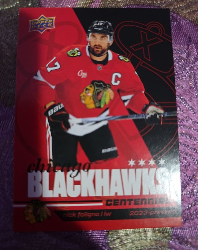 2025 Upper Deck Chicago Blackhawks Centennial #37 Nick Foligno — front