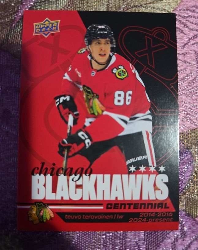 2025-26 Upper Deck Chicago Blackhawks Centennial #29 Teuvo Teravainen — front