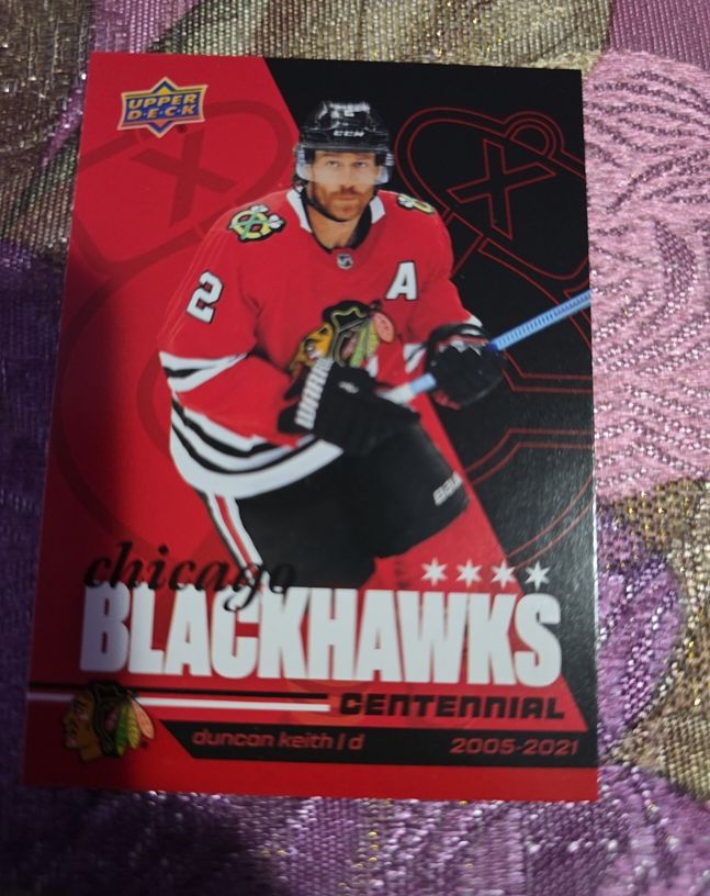 2025-26 Upper Deck Chicago Blackhawks Centennial #26 Duncan Keith — front