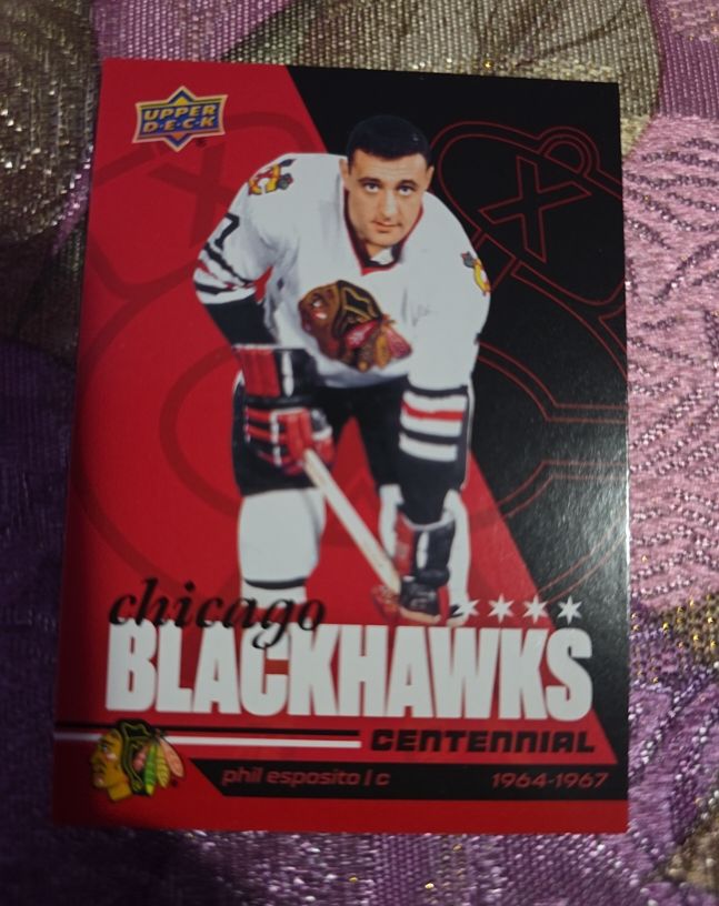 2025-26 Upper Deck Chicago Blackhawks Centennial #89 Phil Esposito — front