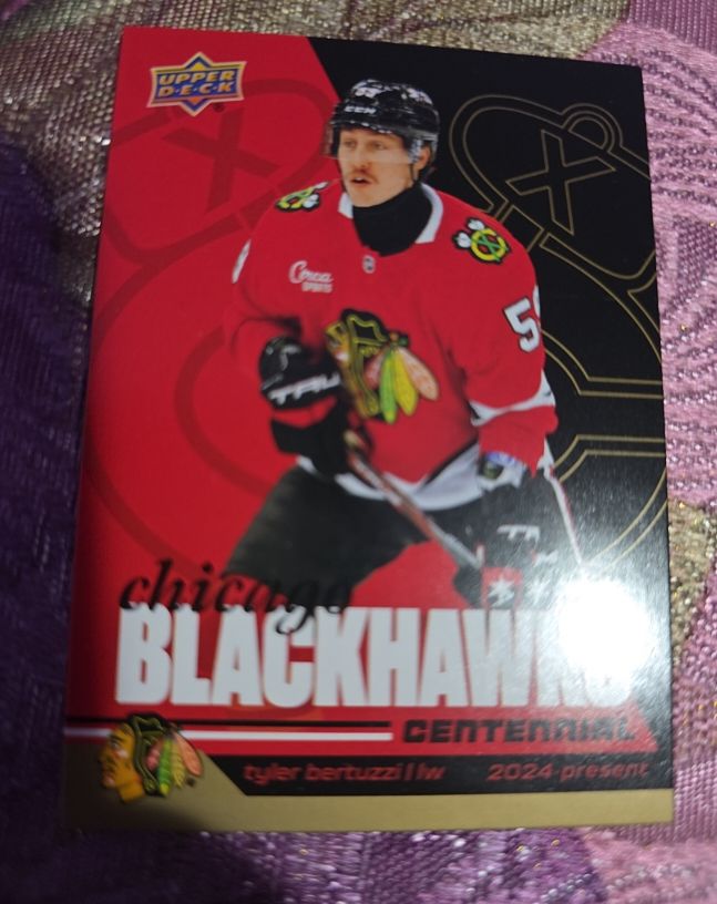 2025 Upper Deck Chicago Blackhawks Centennial Tyler Bertuzzi — front