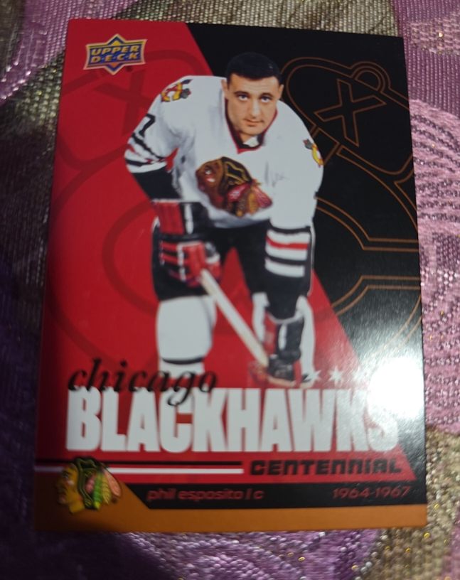 2025-26 Upper Deck Chicago Blackhawks Centennial #89 Phil Esposito — front