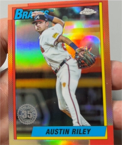 2025 Topps Chrome 1990 #90CB-1 Austin Riley — front