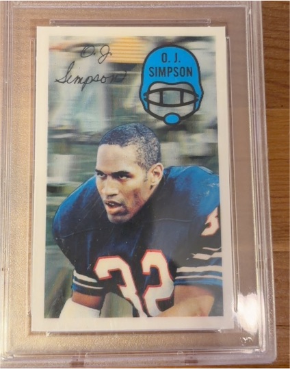 1970 Kellogg's #48 O.J. Simpson Rookie Card — front
