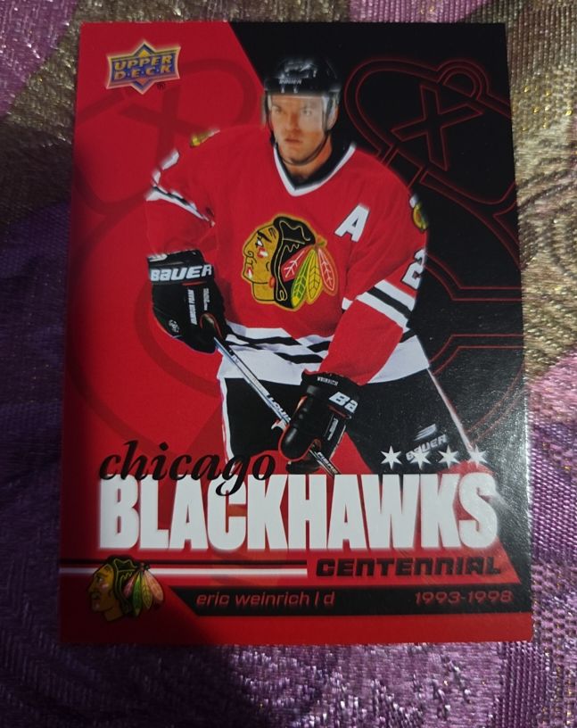 2025-26 Upper Deck Chicago Blackhawks Centennial #47 Eric Weinrich — front