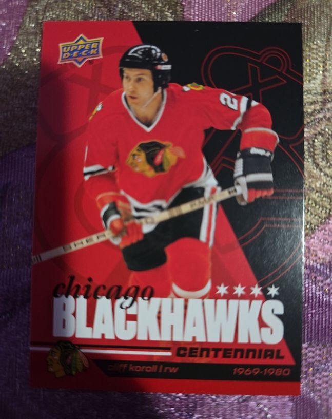 2025 Upper Deck Chicago Blackhawks Centennial Cliff Koroll — front