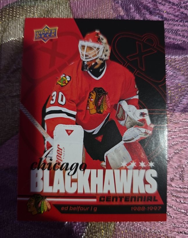 2025-26 Upper Deck Chicago Blackhawks Centennial #44 Ed Belfour — front