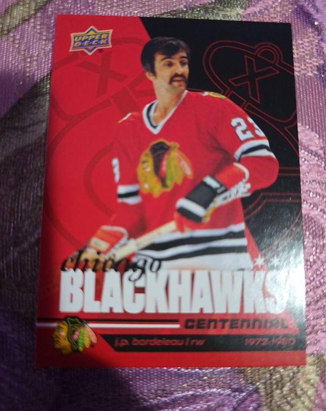 2025-26 Upper Deck Chicago Blackhawks Centennial #95 J.P. Bordeleau — front