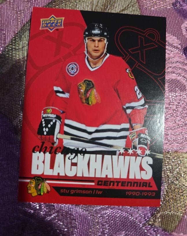 2025-26 Upper Deck Chicago Blackhawks Centennial #83 Stu Grimson — front