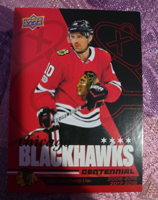 2025-26 Upper Deck Chicago Blackhawks Centennial Patrick Sharp #10 — front