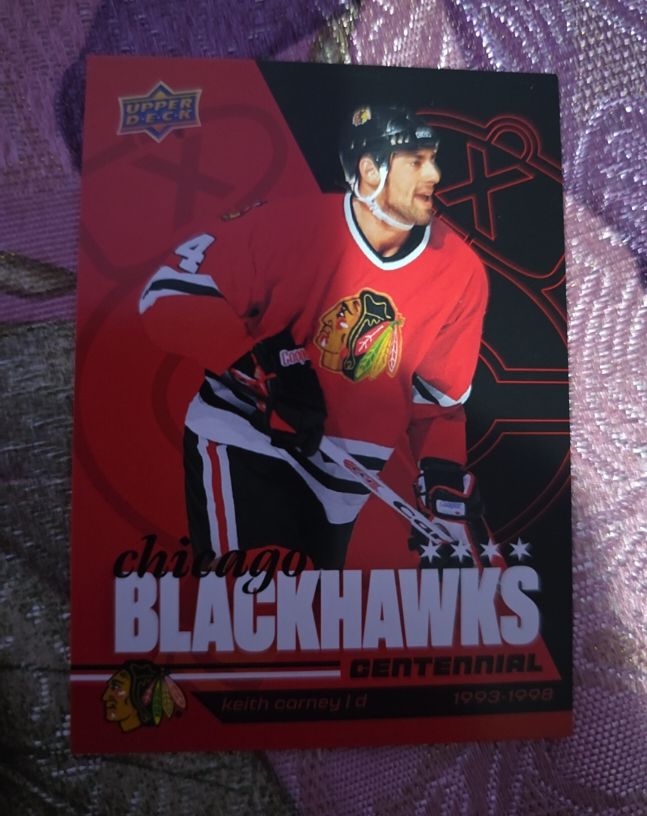 2025-26 Upper Deck Chicago Blackhawks Centennial #34 Keith Carney — front