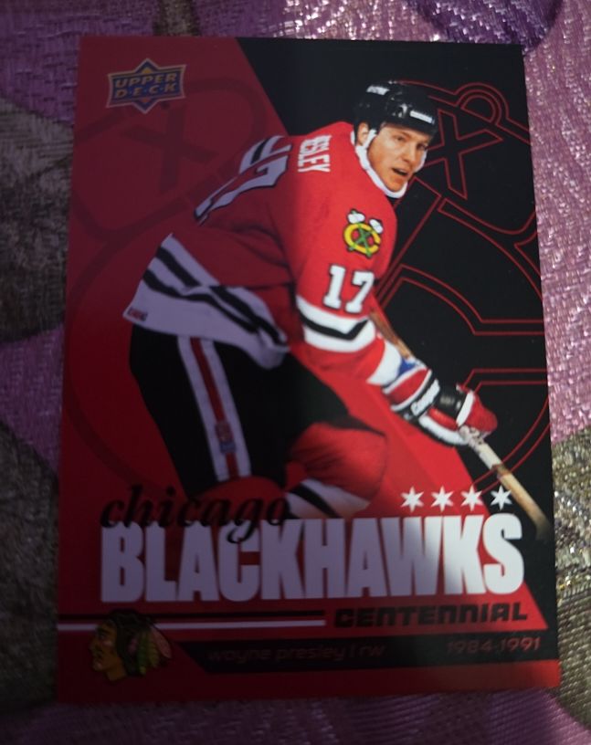 2025-26 Upper Deck Chicago Blackhawks Centennial #17 Wayne Presley — front