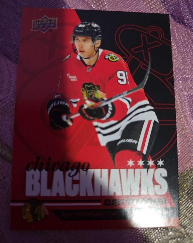 2025-26 Upper Deck Chicago Blackhawks Centennial #37 Ilya Mikheyev — front