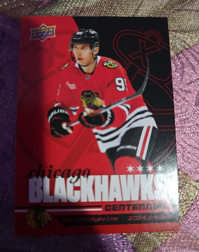 2024 Upper Deck Chicago Blackhawks Centennial #unknown Luka Mikheyev — front