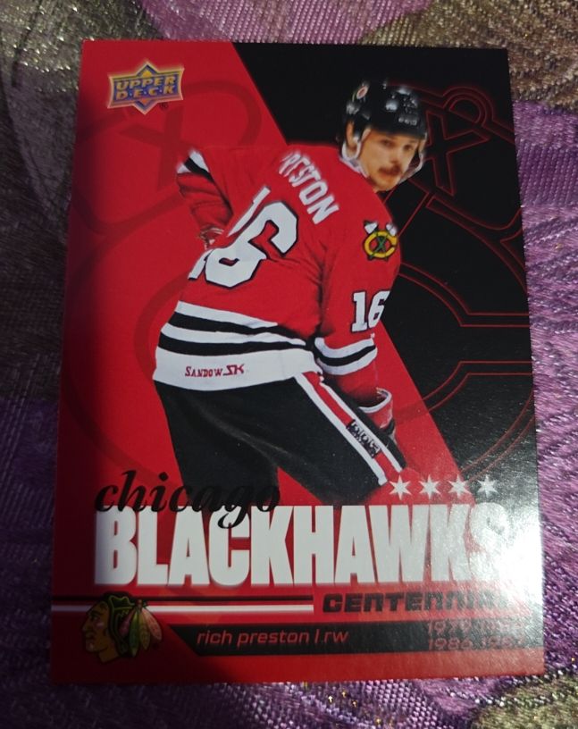 2025-26 Upper Deck Chicago Blackhawks Centennial #96 Rich Preston — front