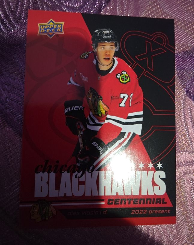 2025 Upper Deck Chicago Blackhawks Centennial Alex Vlasic — front