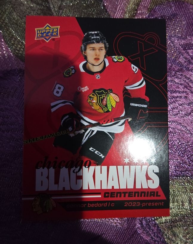 2025-26 Upper Deck Chicago Blackhawks Centennial #2 Connor Bedard — front