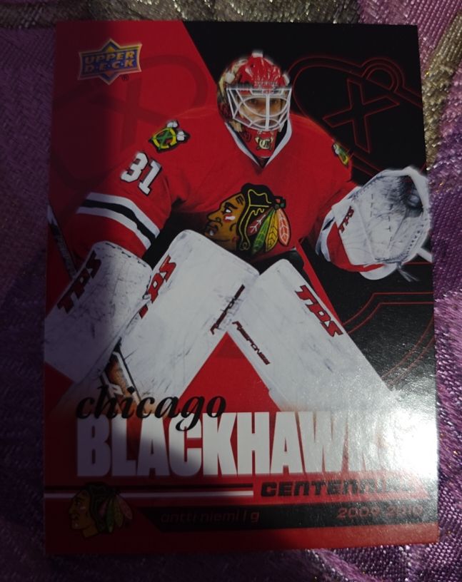 2025-26 Upper Deck Chicago Blackhawks Centennial #11 Antti Niemi — front