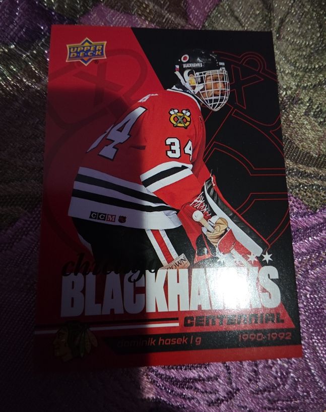2025-26 Upper Deck Chicago Blackhawks Centennial #94 Dominik Hasek — front