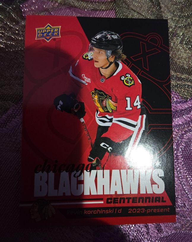2025-26 Upper Deck Chicago Blackhawks Centennial #41 Kevin Korchinski — front