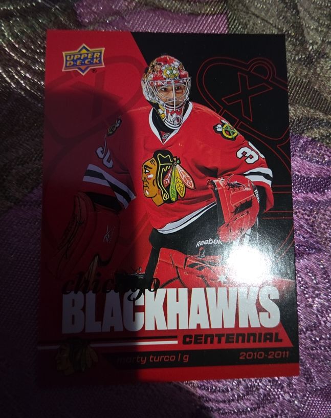 2010 Upper Deck Chicago Blackhawks Centennial #lg Marty Turco — front