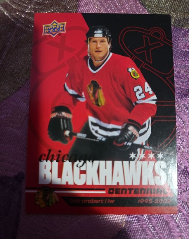 2025-26 Upper Deck Chicago Blackhawks Centennial Bob Probert — front