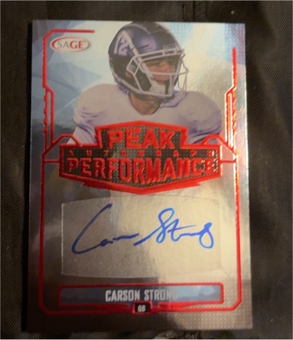 2022 Sage Football Peak Performance #06 Carson Strong — front