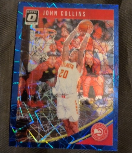 2018-19 Panini Donruss Optic Blue Velocity Prizm #36 John Collins — front