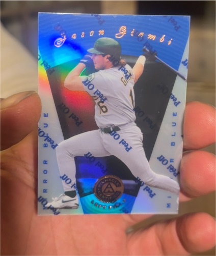 1997 Pinnacle Certified Mirror Blue #101 Jason Giambi — front