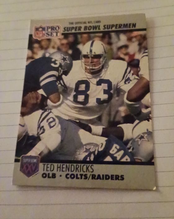 1990 Pro Set Super Bowl Supermen #97 Ted Hendricks — front