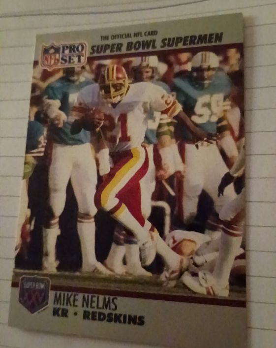 1990 Pro Set Super Bowl #127 Mike Nelms — front