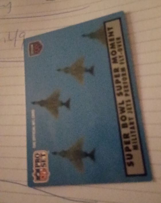 1990 Pro Set Super Bowl Super Moment #137 Military Jets Perform Fly-Over — front