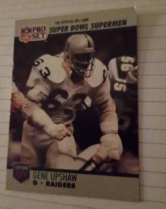 1990 Pro Set Super Bowl Supermen #69 Gene Upshaw — front