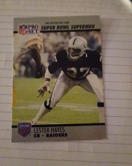 1990 Pro Set Super Bowl XXV Silver Anniversary #103 Lester Hayes — front
