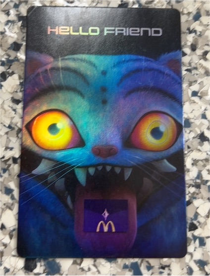 2026 McDonald's Kpop Demon Hunters Hello Friend VIP Access Card — front