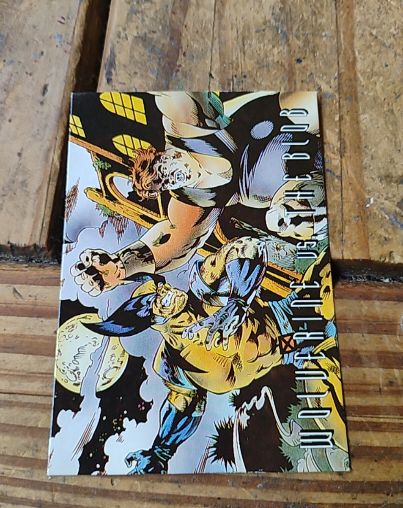 1995 Hardee's Marvel X-Men Timegliders #2 Wolverine vs The Blob — front
