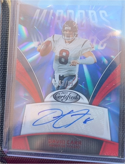 2025 Panini Certified Mirrors #MS-DCA David Carr — front