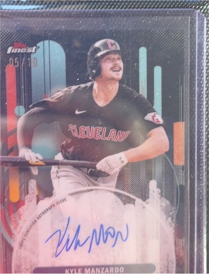 2025 Topps Finest #FA-KM Kyle Manzardo — front