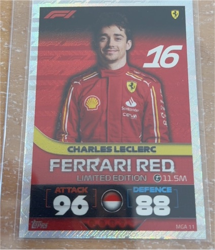 2024 Topps Turbo Attax #MGA 11 Charles Leclerc Ferrari Red Limited Edition — front