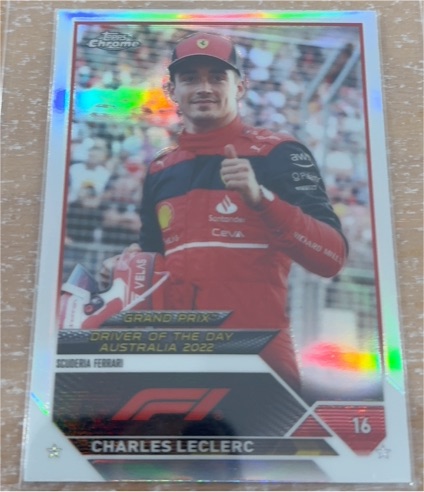 2023 Topps Chrome Formula 1 #166 Charles Leclerc Grand Prix Driver of the Day — front