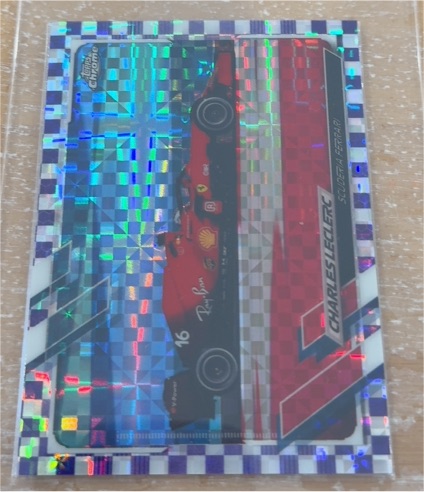 2024 Topps Chrome #106 Charles Leclerc Checkerboard Refractor — front