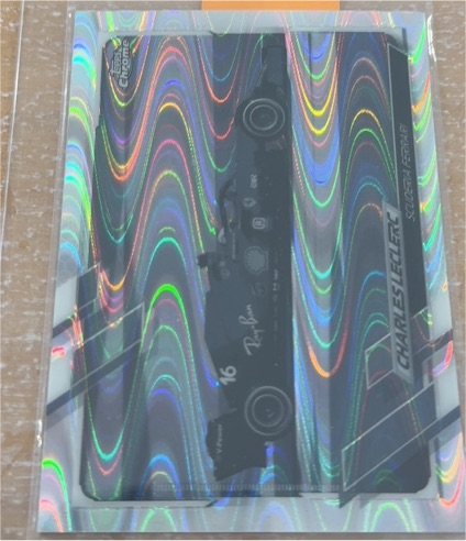 2021 Topps Chrome Formula 1 Black & White RayWave Refractor Charles Leclerc — front