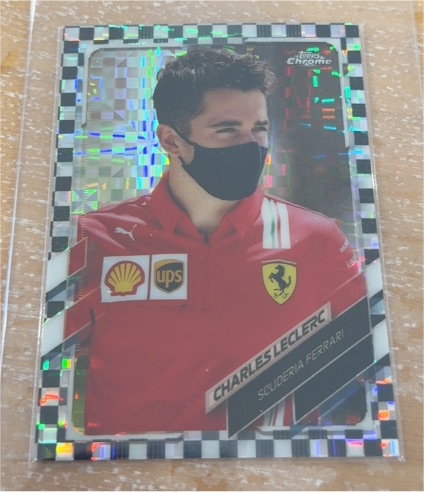 2021 Topps Chrome Formula 1 Checker Flag #33 Charles Leclerc — front