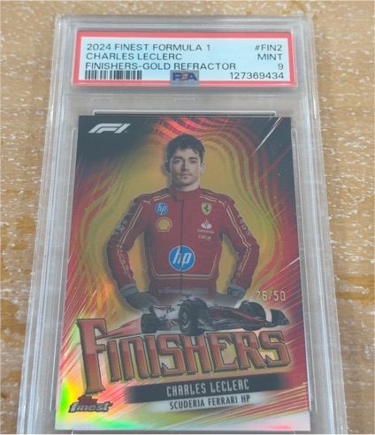 2024 Topps Finest Formula 1 #FIN2 Charles Leclerc Finishers Gold Refractor — front