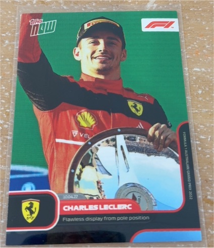 2022 Topps Now F1 #9 Charles Leclerc Flawless Display from Pole Position — front