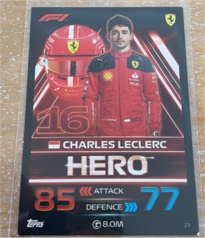 2022 Topps Turbo Attax #23 Charles Leclerc Hero — front