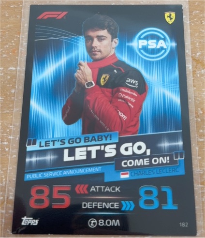 2022 Topps Turbo Attax #182 Charles Leclerc — front